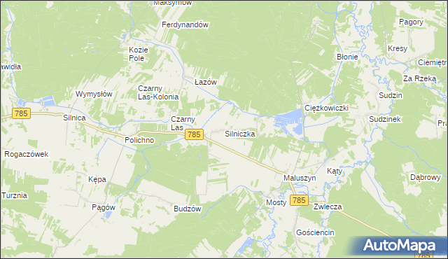 mapa Silniczka, Silniczka na mapie Targeo