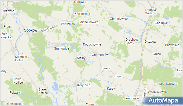 mapa Chomentów, Chomentów na mapie Targeo