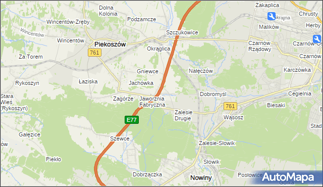 mapa Janów gmina Piekoszów, Janów gmina Piekoszów na mapie Targeo