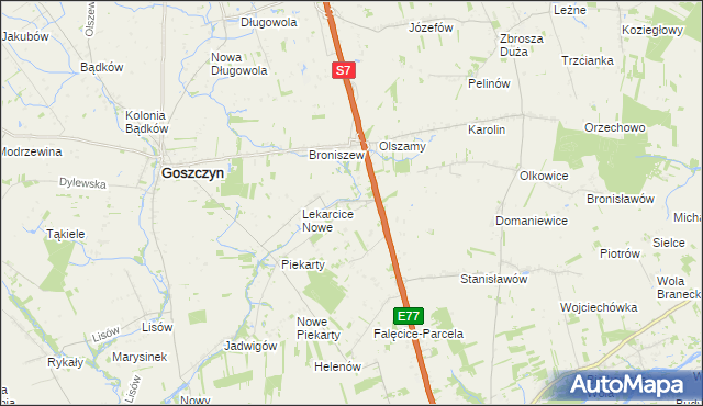 mapa Lekarcice Stare, Lekarcice Stare na mapie Targeo