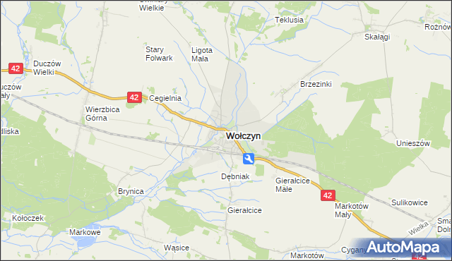 mapa Wołczyn powiat kluczborski, Wołczyn powiat kluczborski na mapie Targeo