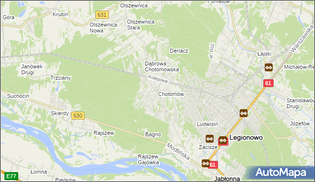 mapa Chotomów, Chotomów na mapie Targeo