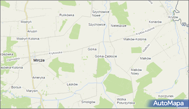 mapa Górka-Zabłocie, Górka-Zabłocie na mapie Targeo