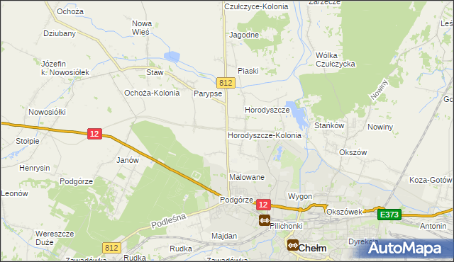 mapa Horodyszcze-Kolonia, Horodyszcze-Kolonia na mapie Targeo