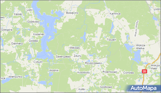 mapa Klęczkowo gmina Miastko, Klęczkowo gmina Miastko na mapie Targeo
