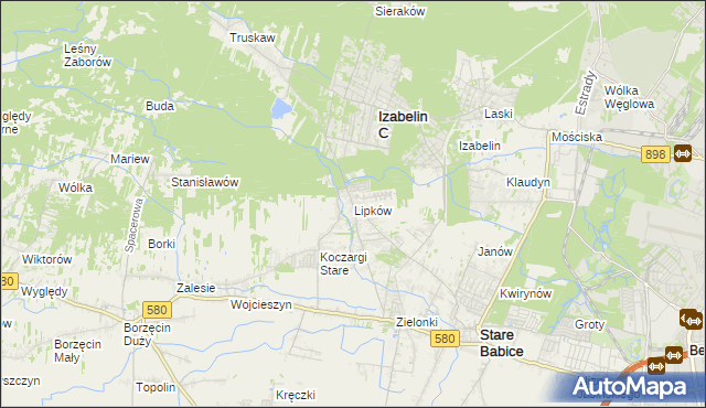 mapa Lipków, Lipków na mapie Targeo