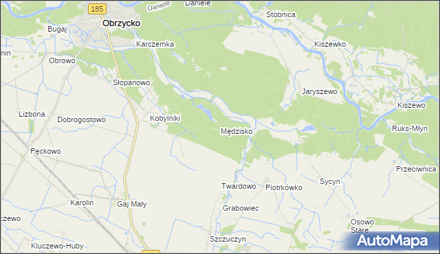 mapa Mędzisko, Mędzisko na mapie Targeo