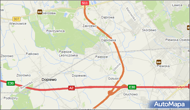 mapa Palędzie, Palędzie na mapie Targeo