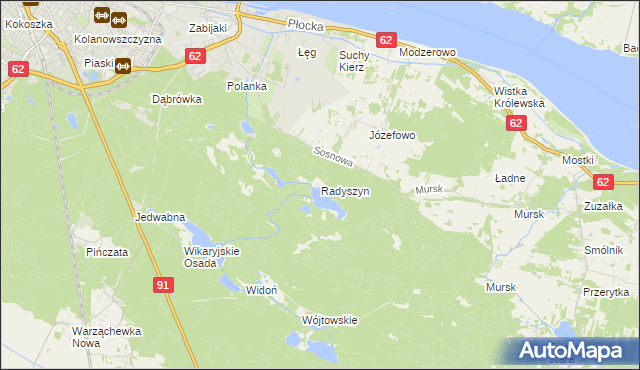 mapa Radyszyn, Radyszyn na mapie Targeo