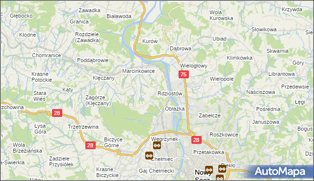mapa Rdziostów, Rdziostów na mapie Targeo