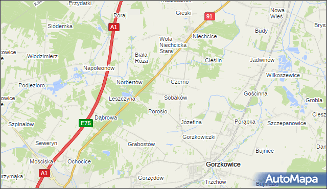 mapa Sobaków, Sobaków na mapie Targeo