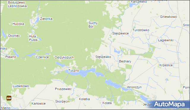 mapa Stęszewko, Stęszewko na mapie Targeo