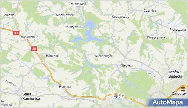 mapa Wrzeszczyn, Wrzeszczyn na mapie Targeo