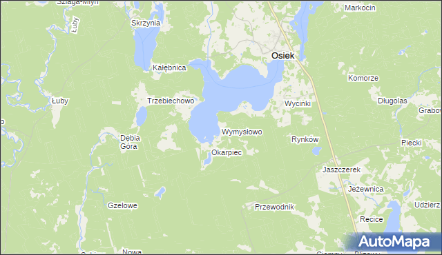 mapa Wymysłowo gmina Osiek, Wymysłowo gmina Osiek na mapie Targeo