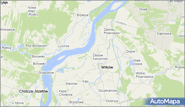 mapa Zastów Karczmiski, Zastów Karczmiski na mapie Targeo