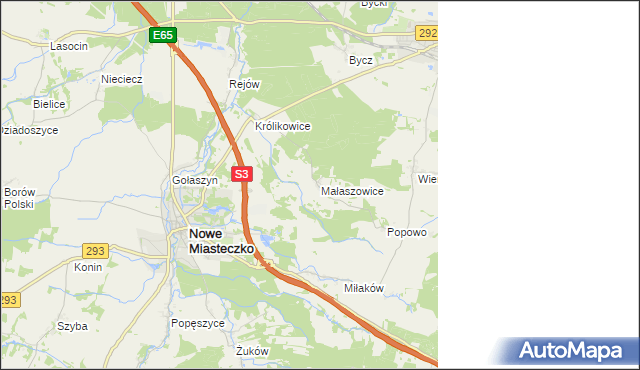 mapa Małaszowice, Małaszowice na mapie Targeo