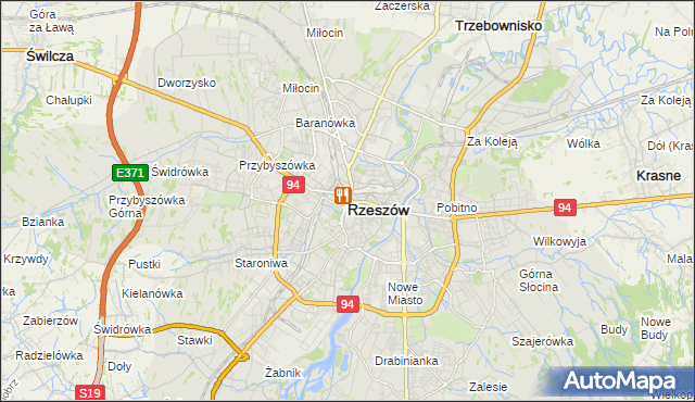 mapa Rzeszów, Rzeszów na mapie Targeo