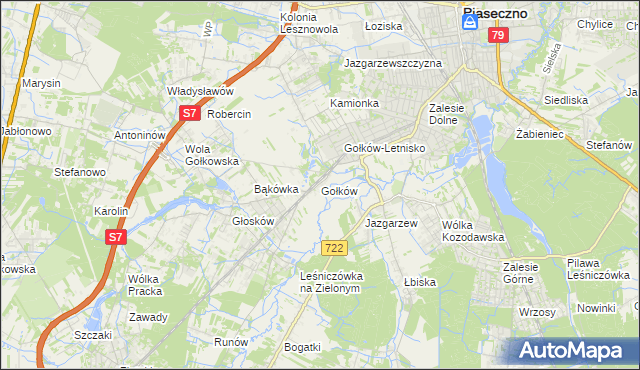 mapa Gołków, Gołków na mapie Targeo