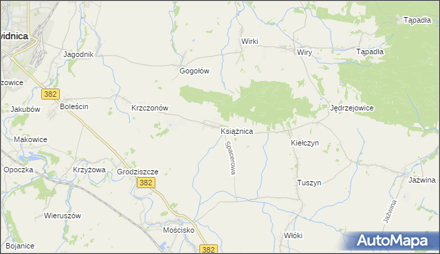 mapa Książnica, Książnica na mapie Targeo