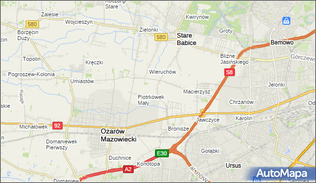 mapa Piotrkówek Duży, Piotrkówek Duży na mapie Targeo