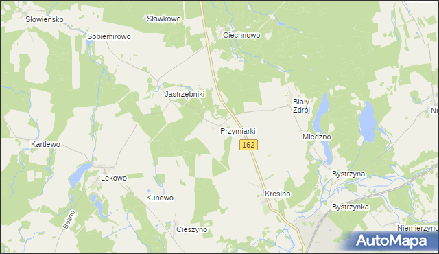 mapa Przymiarki gmina Świdwin, Przymiarki gmina Świdwin na mapie Targeo