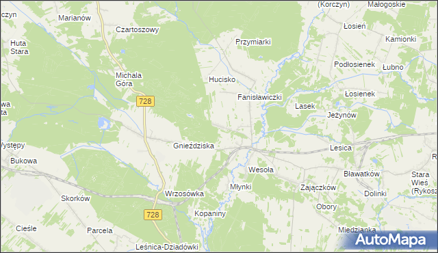 mapa Ruda Zajączkowska, Ruda Zajączkowska na mapie Targeo