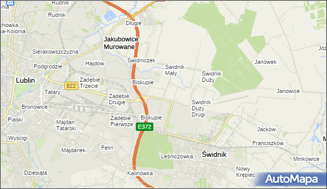 mapa Kolonia Świdnik Mały, Kolonia Świdnik Mały na mapie Targeo