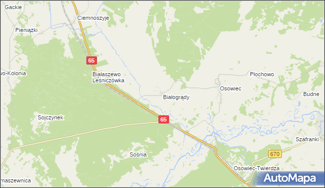 mapa Białogrądy, Białogrądy na mapie Targeo