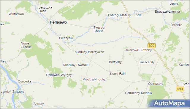 mapa Twarogi-Trąbnica, Twarogi-Trąbnica na mapie Targeo