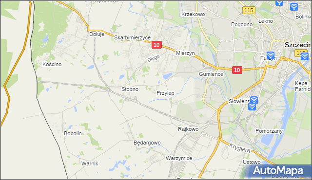 mapa Przylep, Przylep na mapie Targeo