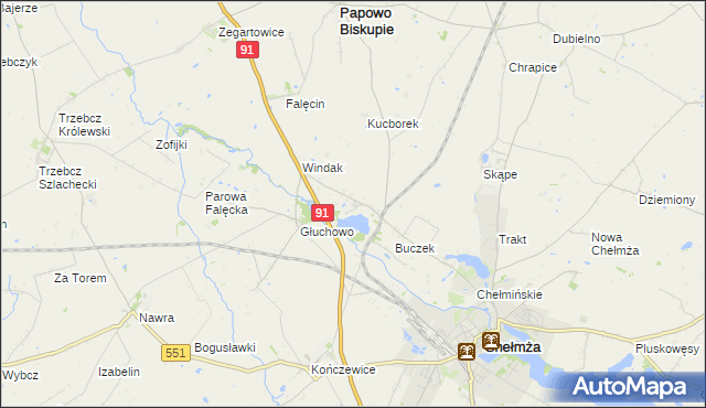 mapa Bielczyny, Bielczyny na mapie Targeo