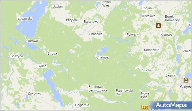 mapa Chałupa, Chałupa na mapie Targeo