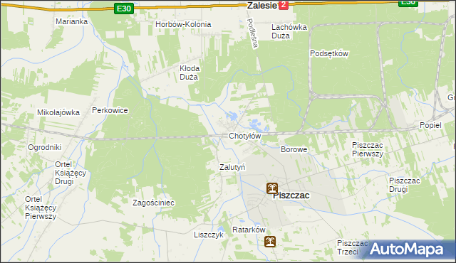 mapa Chotyłów, Chotyłów na mapie Targeo