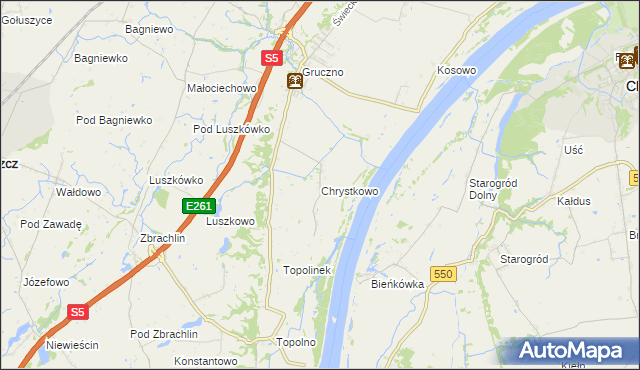 mapa Chrystkowo, Chrystkowo na mapie Targeo