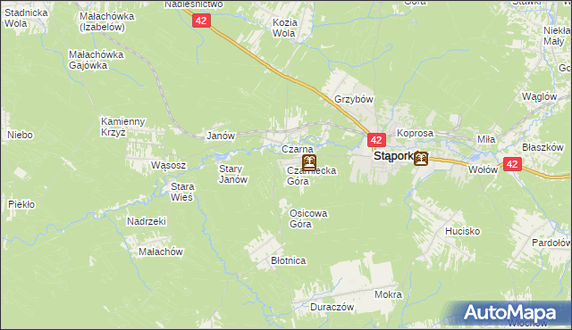 mapa Czarniecka Góra, Czarniecka Góra na mapie Targeo