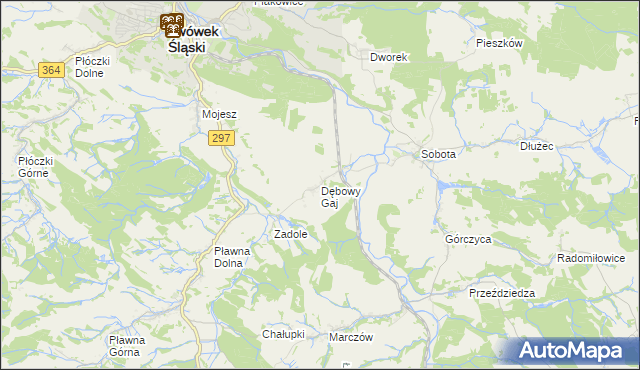 mapa Dębowy Gaj, Dębowy Gaj na mapie Targeo