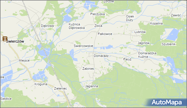 mapa Domaradz gmina Pokój, Domaradz gmina Pokój na mapie Targeo