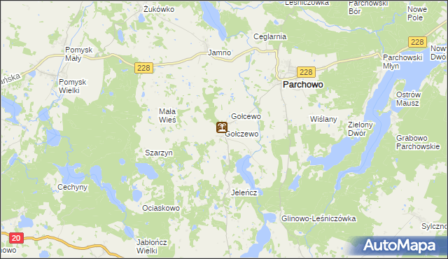 mapa Gołczewo, Gołczewo na mapie Targeo