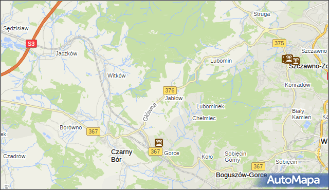 mapa Jabłów, Jabłów na mapie Targeo