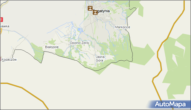 mapa Jasna Góra gmina Bogatynia, Jasna Góra gmina Bogatynia na mapie Targeo