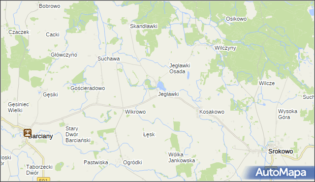 mapa Jegławki, Jegławki na mapie Targeo