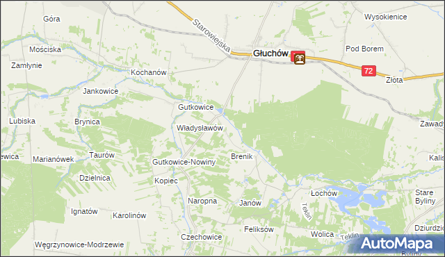 mapa Józefin gmina Żelechlinek, Józefin gmina Żelechlinek na mapie Targeo