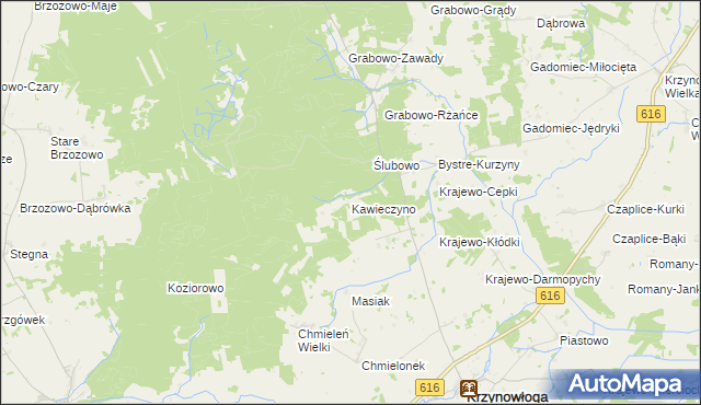 mapa Kawieczyno, Kawieczyno na mapie Targeo