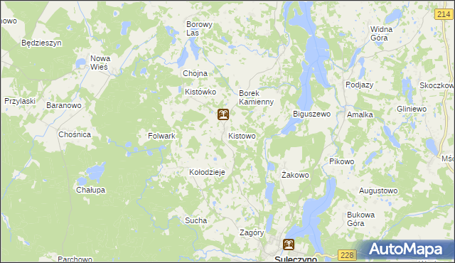 mapa Kistowo, Kistowo na mapie Targeo