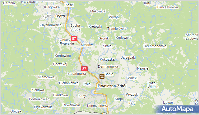 mapa Kokuszka, Kokuszka na mapie Targeo