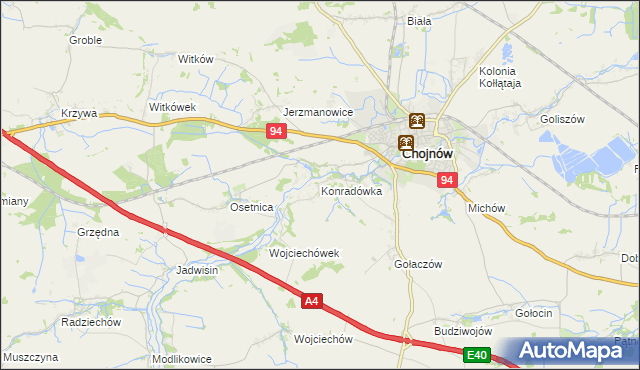 mapa Konradówka, Konradówka na mapie Targeo