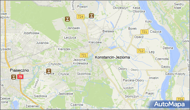 mapa Konstancin-Jeziorna, Konstancin-Jeziorna na mapie Targeo