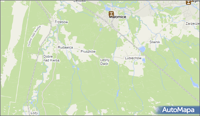 mapa Leśny Dwór gmina Osiecznica, Leśny Dwór gmina Osiecznica na mapie Targeo