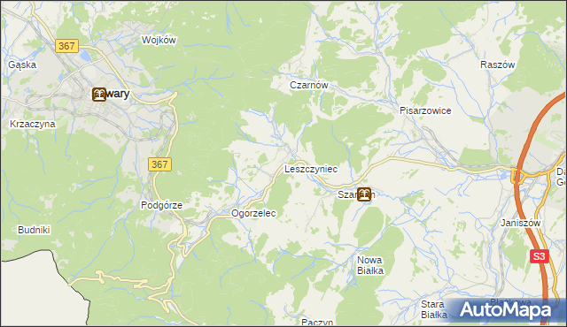 mapa Leszczyniec, Leszczyniec na mapie Targeo