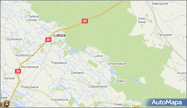 mapa Lubicz gmina Lubsza, Lubicz gmina Lubsza na mapie Targeo